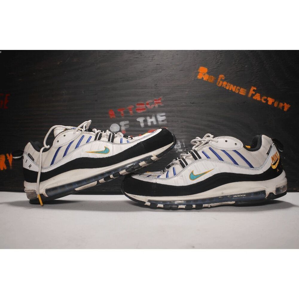Nike Air Max 98 "Teal/Yellow/White" - Men's Size 12
